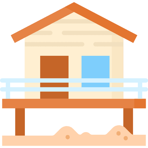 Cottage shelter camping architecture and city icon