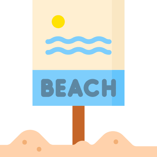 Beach beach signaling direction icon Beach beach signaling direction icon