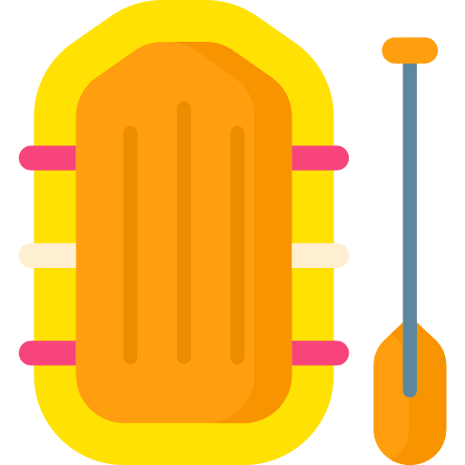 Boat paddle emergency inflatable icon Boat paddle emergency inflatable icon