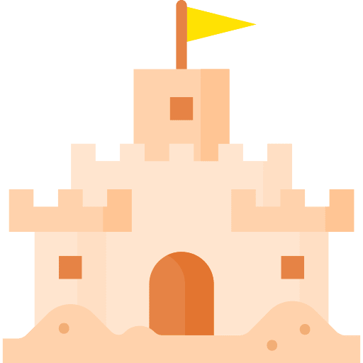 Sand castle summer kid and baby sand castle icon Sand castle summer kid and baby sand castle icon