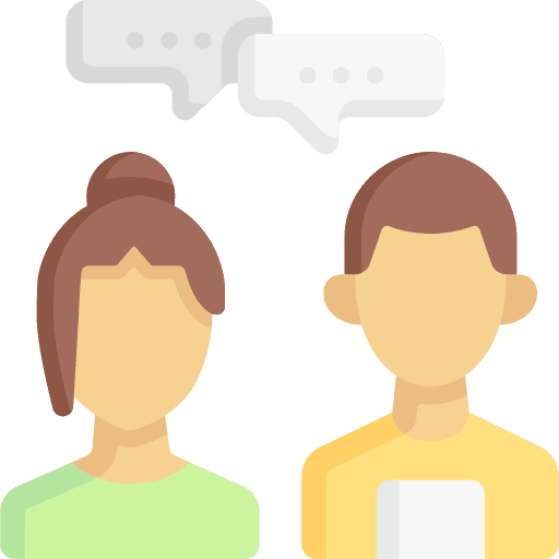 Conversation people speech balloon person icon