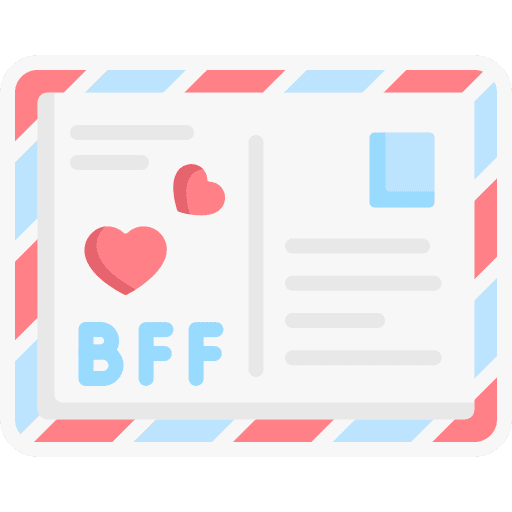 Postcard communications postcard best friends icon Postcard communications postcard best friends icon