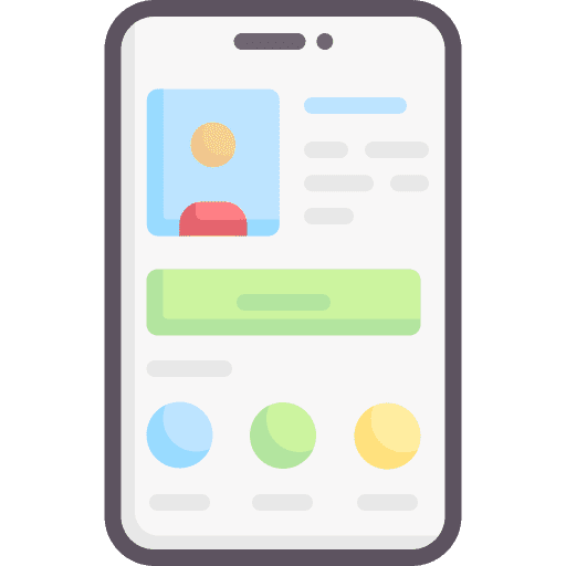 Profile mobile phone smartphone personal profile icon Profile mobile phone smartphone personal profile icon