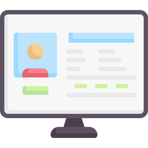 Profile social media computer personal information icon Profile social media computer personal information icon