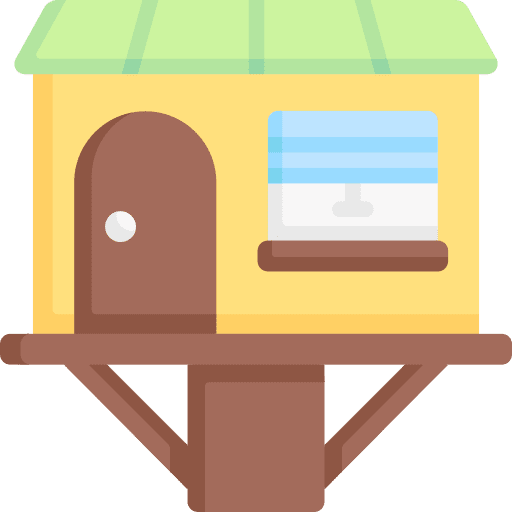 Tree house garden childhood friendship icon Tree house garden childhood friendship icon