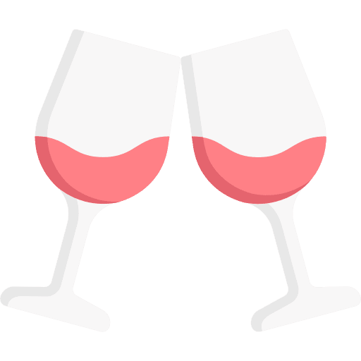 Wine food and restaurant toast glass icon