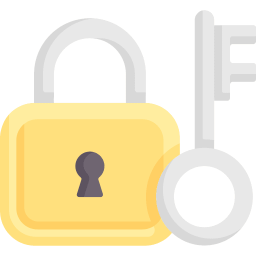 Key padlock secure locked icon Key padlock secure locked icon