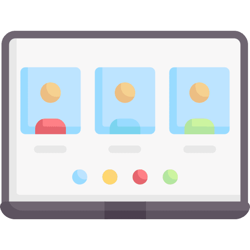 Videoconference online learning video icon Videoconference online learning video icon