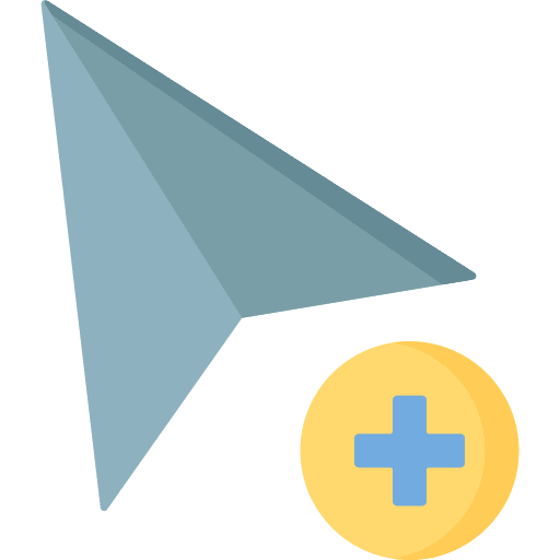 Cursor add pointer plus mouse icon Cursor add pointer plus mouse icon