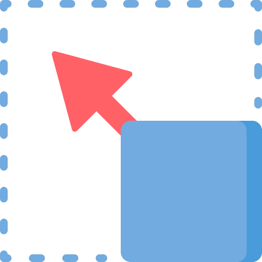 Scale arrow diagonal arrow scale icon