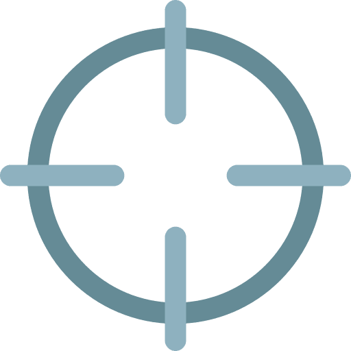 Target shoot define weapons icon Target shoot define weapons icon