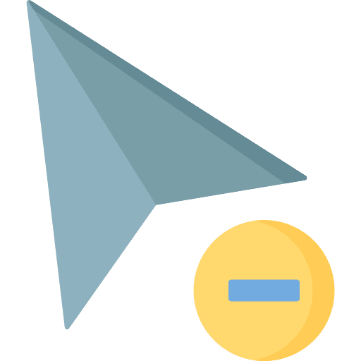 Cursor point ui delete icon Cursor point ui delete icon