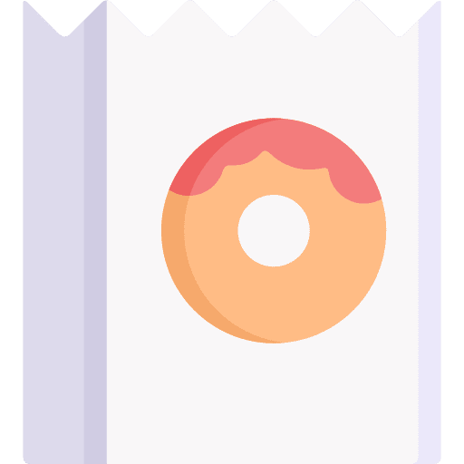 Donuts meal food and restaurant bag icon Donuts meal food and restaurant bag icon