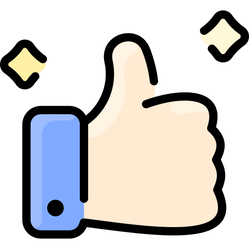 Thumb up marketing positive feedback icon