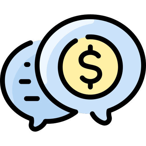 Chat speech bubble transaction chat icon