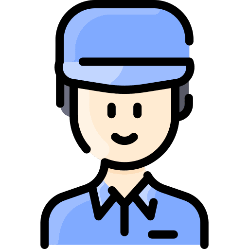 Delivery man commerce package shipping and delivery icon