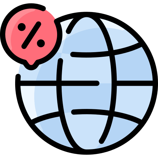 Globe economy sales worldwide icon