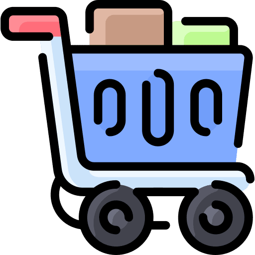 Shopping cart shopping center shopping cart commerce and shopping icon