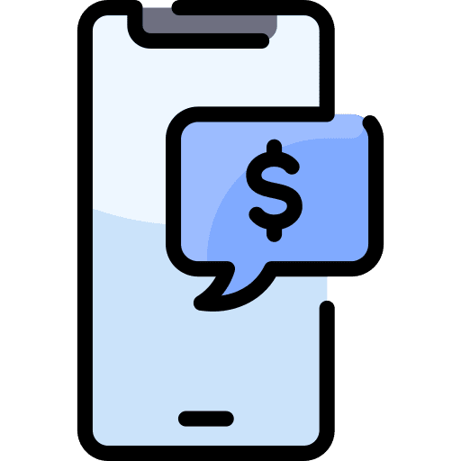 Smartphone ecommerce communications business and finance icon