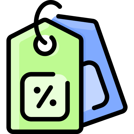 Tag price label percentage discount icon