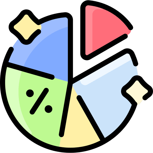 Pie chart business and finance business graphical icon