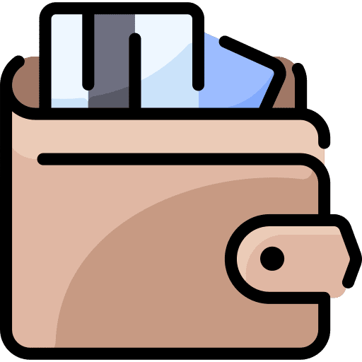 Wallet notes money business and finance icon