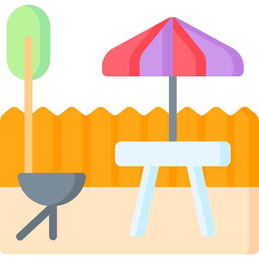 Backyard grill real estate barbecue icon