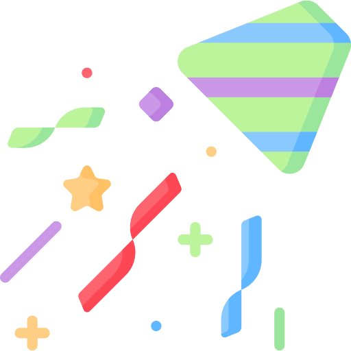 Confetti birthday fun celebrate icon