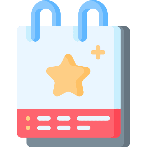 Calendar star party event icon Calendar star party event icon