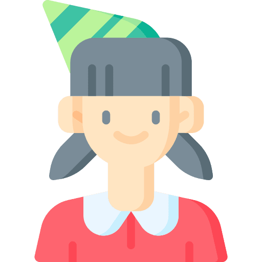 Girl avatar birthday girl fun hat icon Girl avatar birthday girl fun hat icon