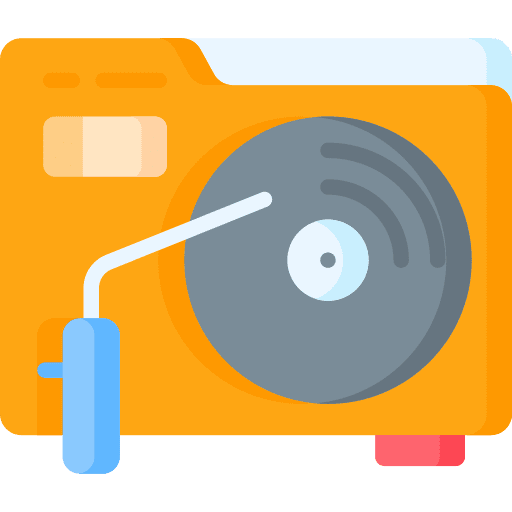 Turntable record player music player dj mixer icon Turntable record player music player dj mixer icon