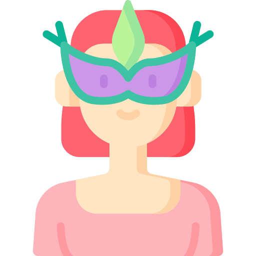 Woman masquerade redhead carnival icon Woman masquerade redhead carnival icon
