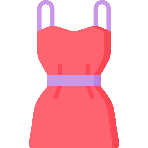 Dress dress elegant femenine icon Dress dress elegant femenine icon