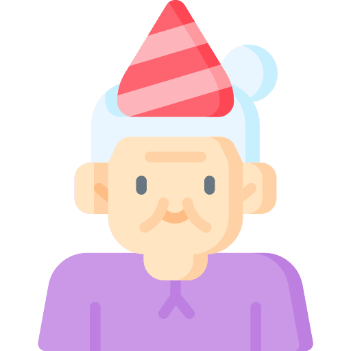 Old woman grandmother party white hair icon Old woman grandmother party white hair icon