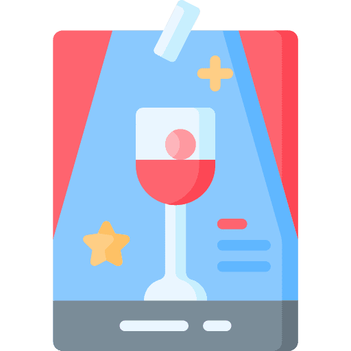 Poster brochure party wine glass icon Poster brochure party wine glass icon
