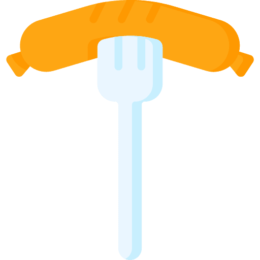 Sausage meat junk food food and restaurant icon Sausage meat junk food food and restaurant icon