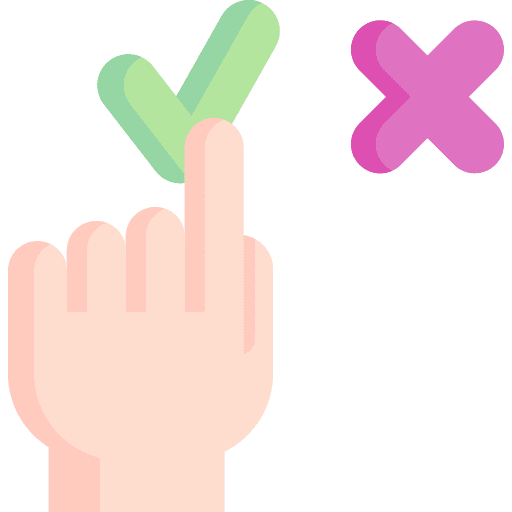 Vote no bad good bad icon