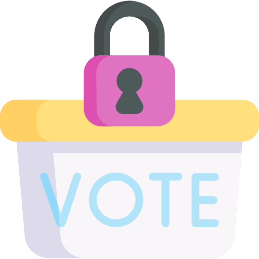 Lock miscellaneous secure vote icon Lock miscellaneous secure vote icon