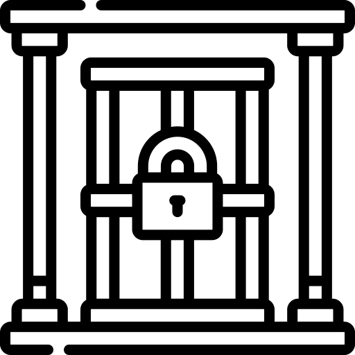 Jail security custody prisoner icon