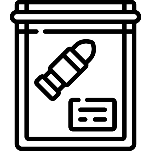 Evidence detective ammunition gun icon Evidence detective ammunition gun icon
