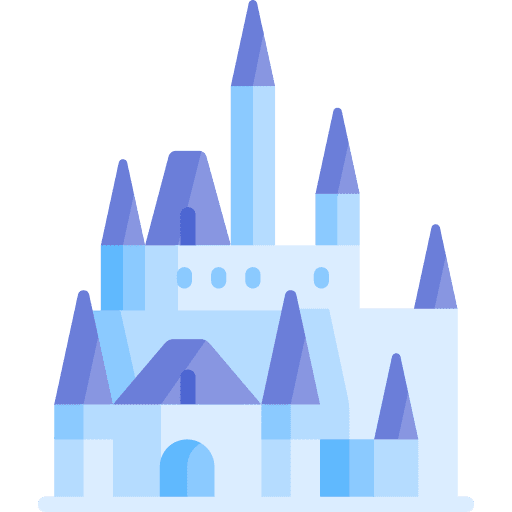 Castle cultures architecture and city building icon Castle cultures architecture and city building icon