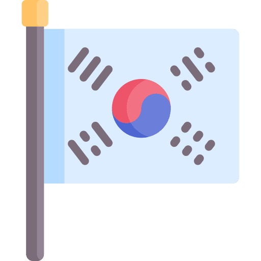 South korea flags country nation icon South korea flags country nation icon