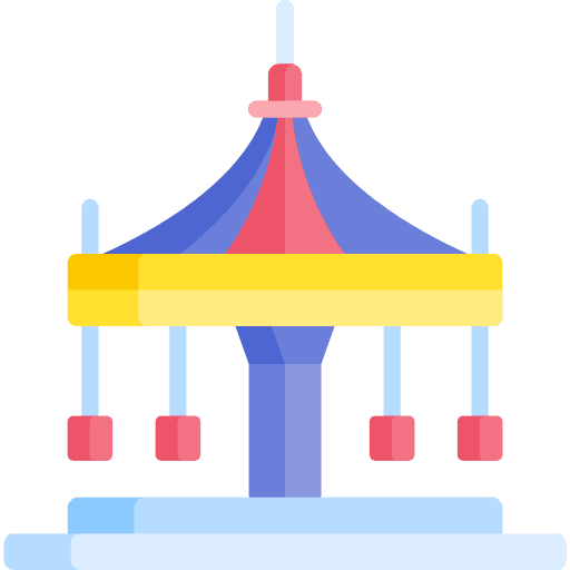 Carousel fun playground amusement park icon Carousel fun playground amusement park icon