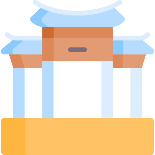 Gate cultures building temple icon Gate cultures building temple icon