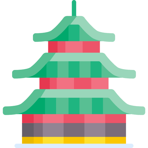 Pagoda architectonic architecture and city landmark icon Pagoda architectonic architecture and city landmark icon