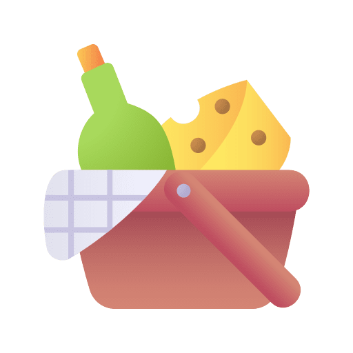 Picnic basket food basket picnic icon Picnic basket food basket picnic icon