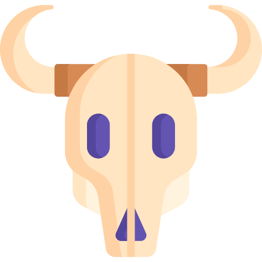 Bull skull tribal death bull skull icon