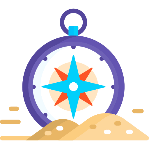 Compass adventure compass desert icon