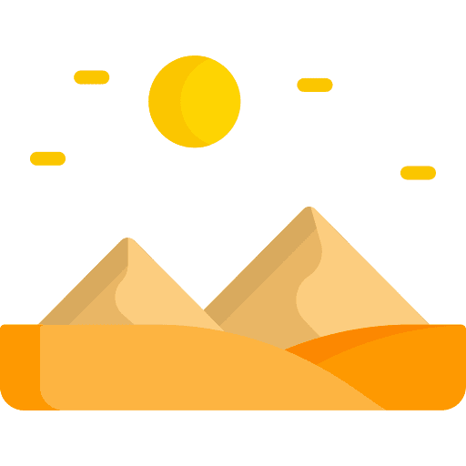 Dune scenery weather sun icon