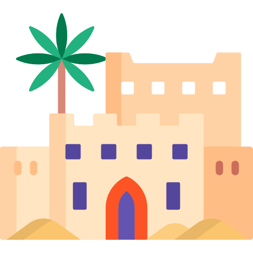 Hotel nature country building icon